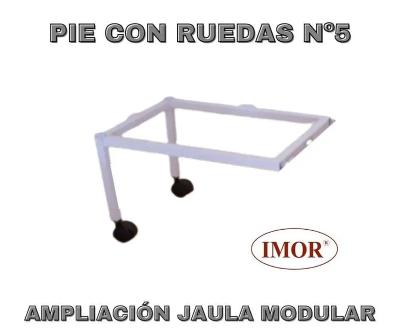 Pie Jaulas Modulares Imor Nº5 con Ruedas. Ampliación Lateral