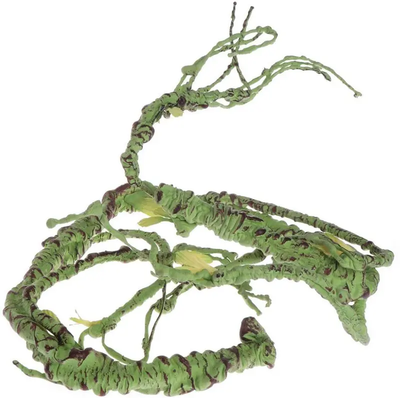 PIVBY – Vinos de yute para decoración de mascotas de hábitat, plantas de reptiles, terrario, rama A, para lagarto, rana, serpientes y más reptiles escalada