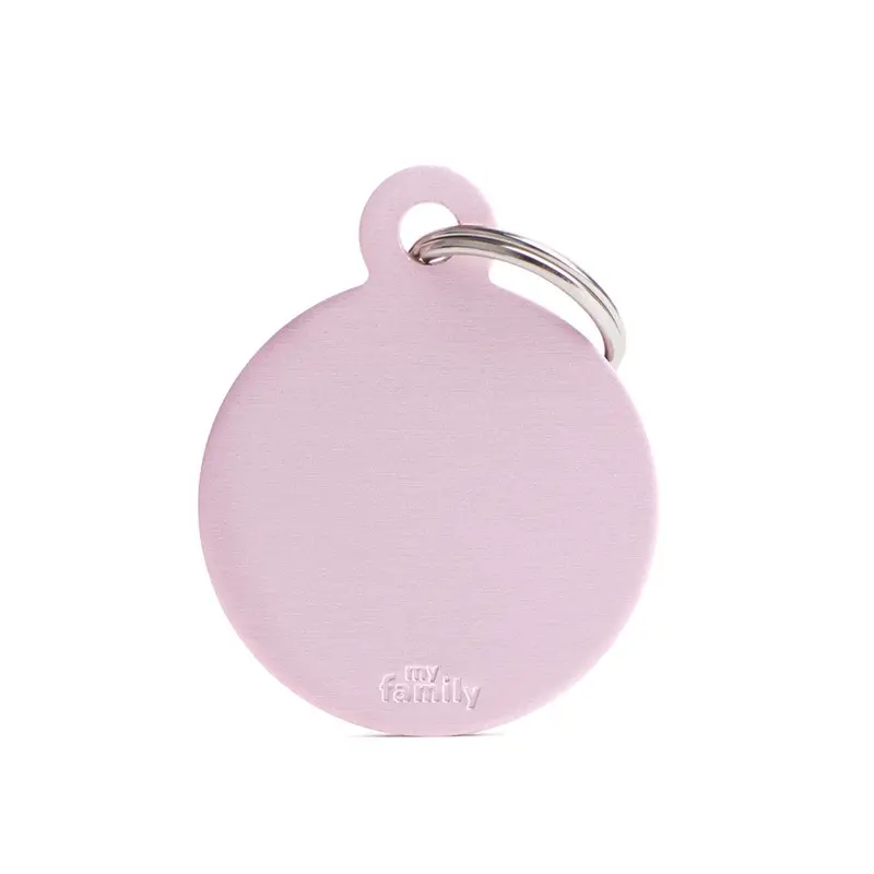 Placa Basic Círculo Grande Rosa en Aluminio | MyFamily
