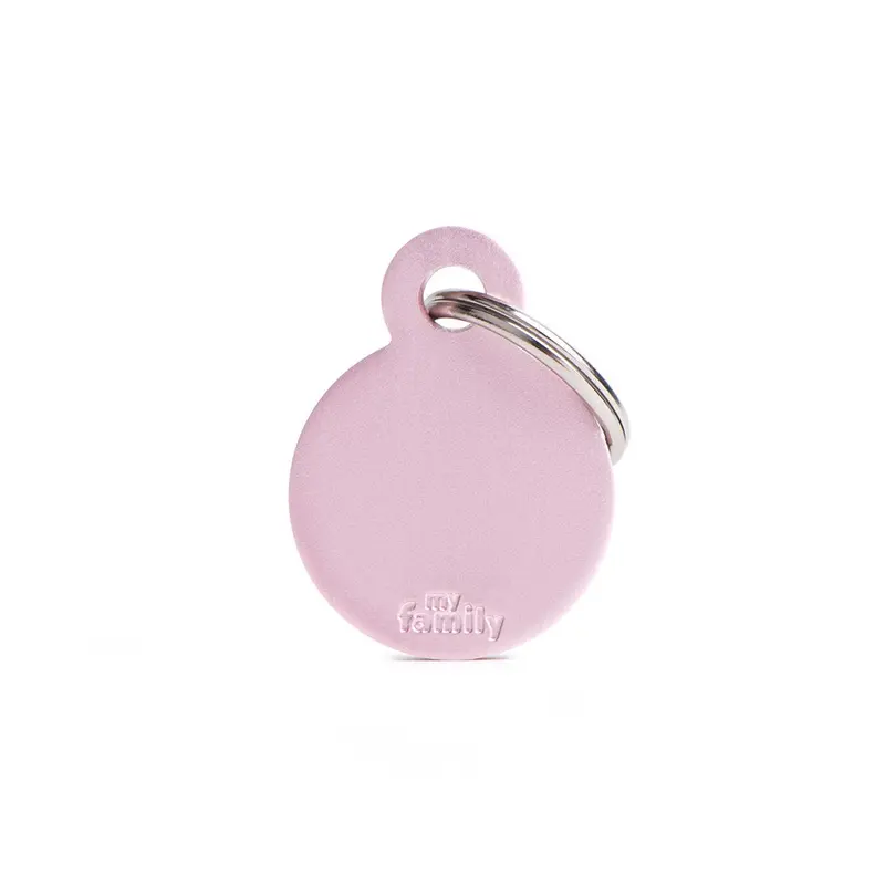 Placa Basic Círculo Pequeño Rosa en Aluminio | MyFamily