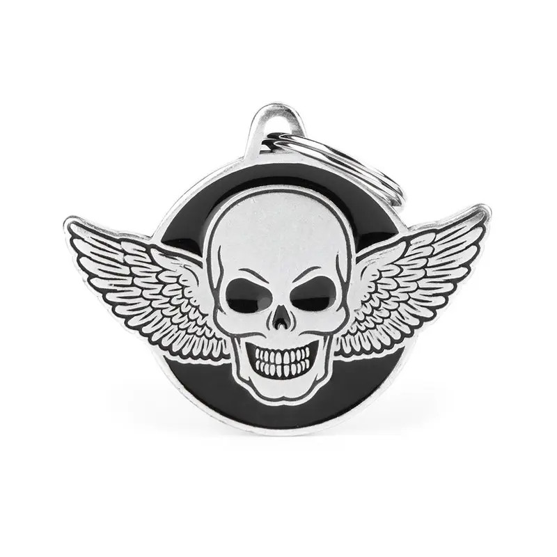 Placa ID Bronx Calavera c/Alas para Perros