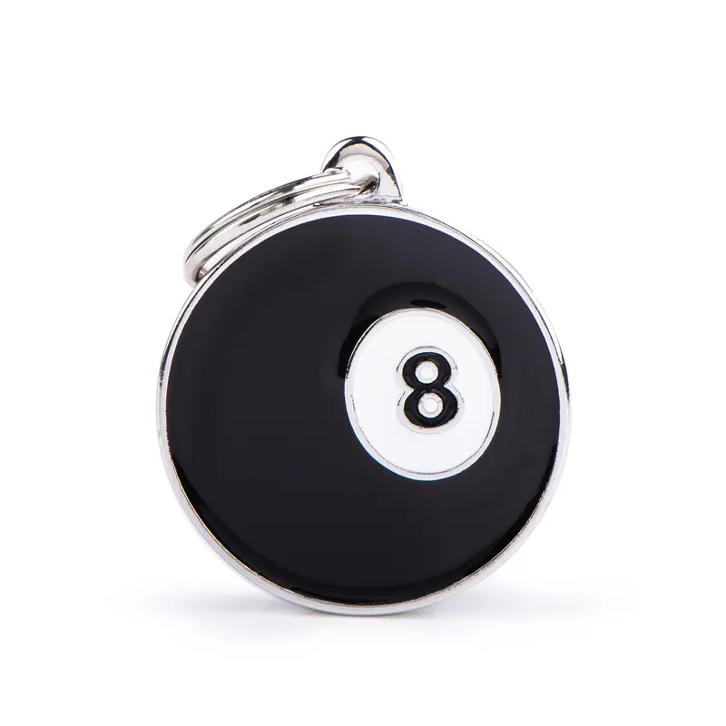 Placa ID Charms Pequeña en Forma de Billar para Perros | MyFamily