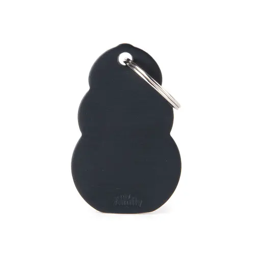Placa ID de Aluminio Grande Negra para Perros | KONG x MyFamily