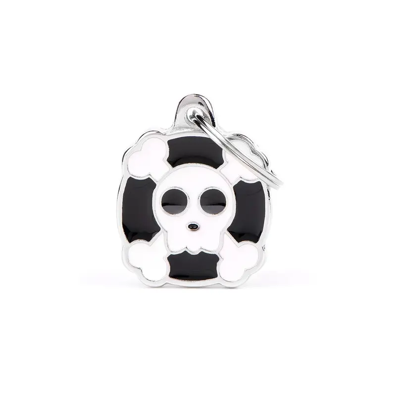 Placa ID en Forma de Calavera para Perros