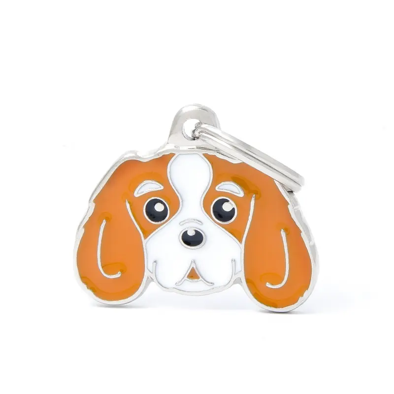 Placa ID en Forma de Cavalier King para Perros