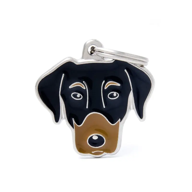 Placa ID en Forma de Dobermann para Perros