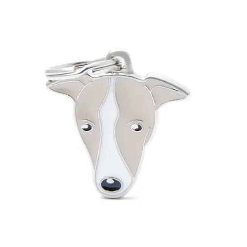 Placa ID en Forma de Galgo Inglés para Perros | MyFamily