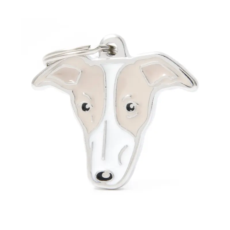 Placa ID en Forma de Galgo Ingles para Perros