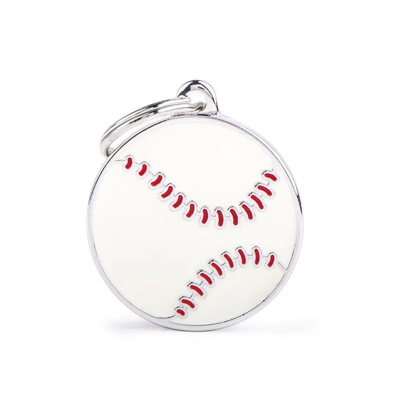 Placa ID en Forma de Pelota de Baseball para Perros