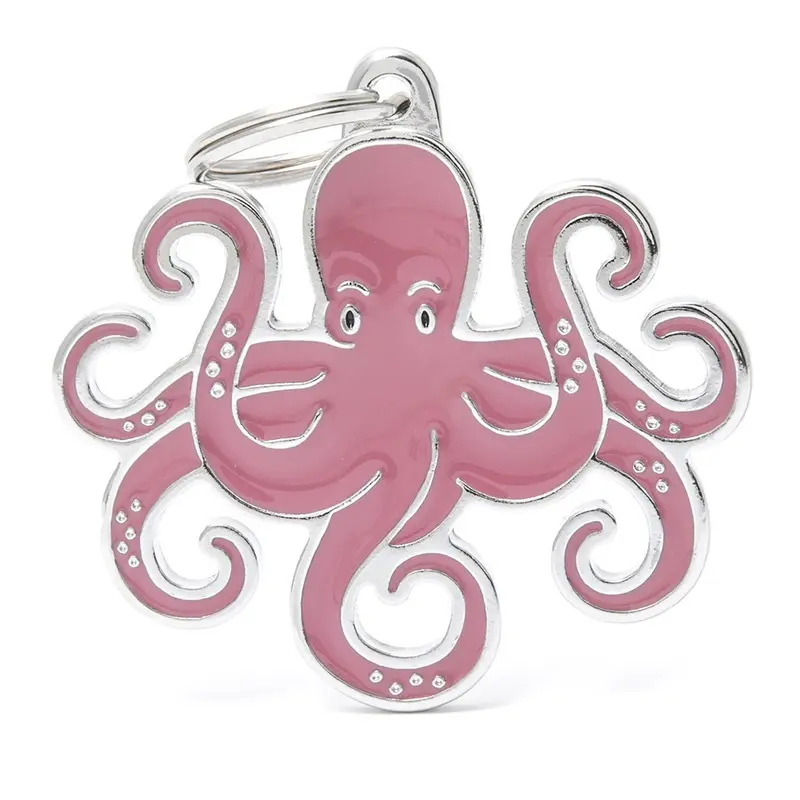 Placa ID en Forma de Pulpo para Perros