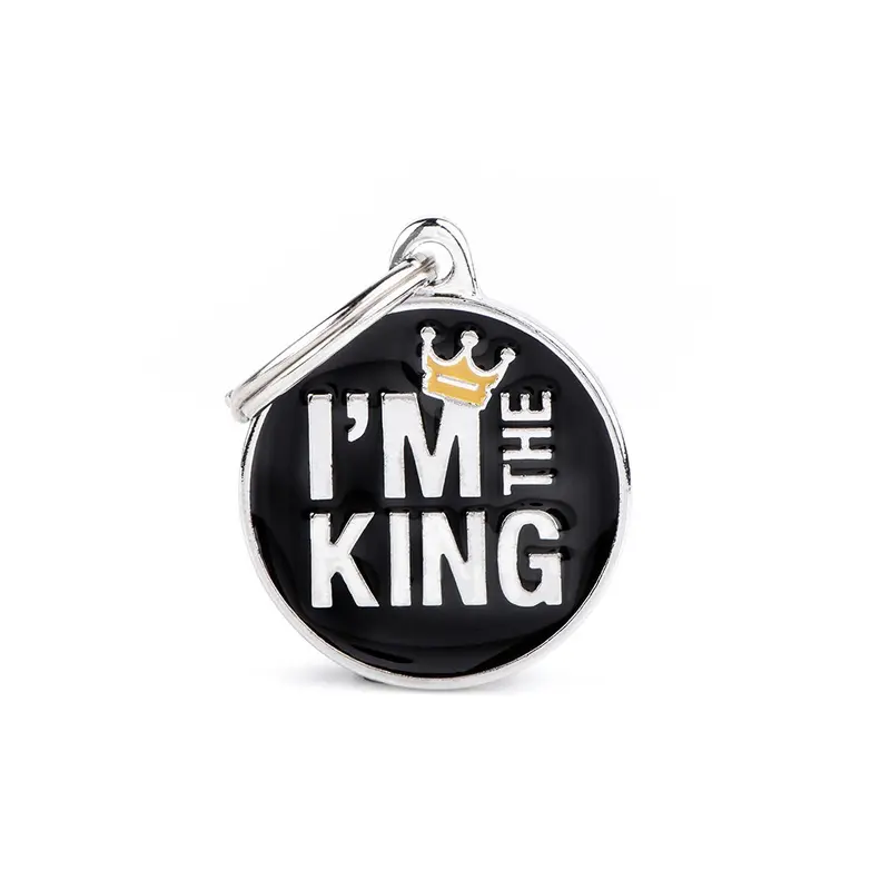 Placa ID Mediana I'm the King para Perros