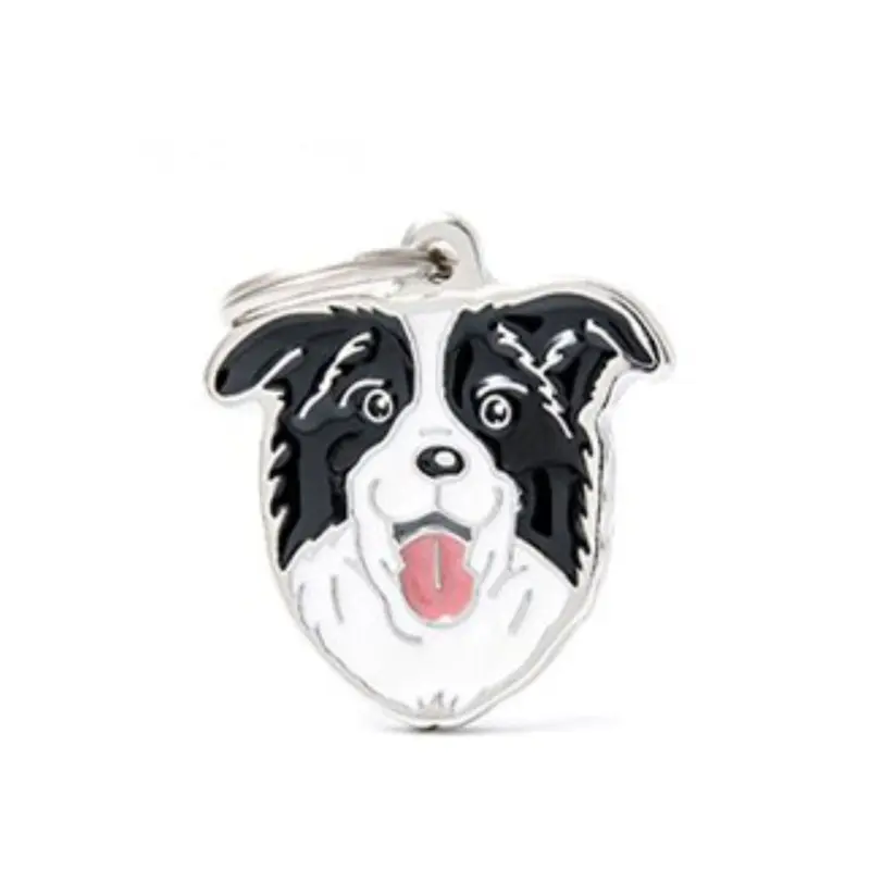 Placa ID My Family Border Collie