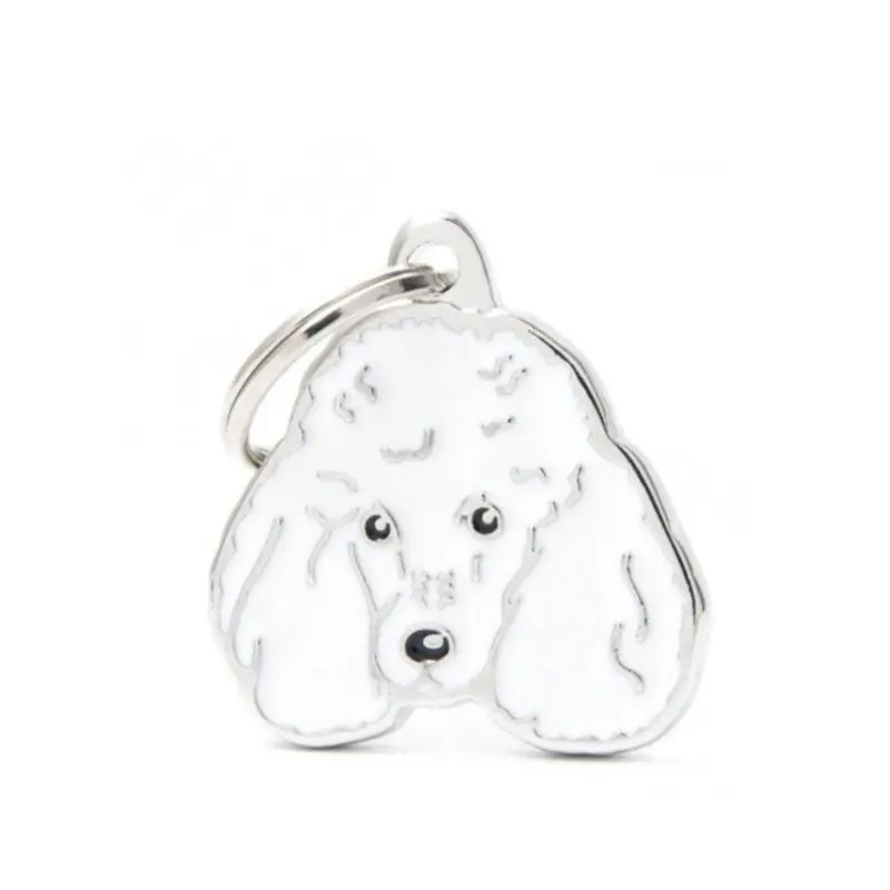 Placa ID My Family Caniche Blanco