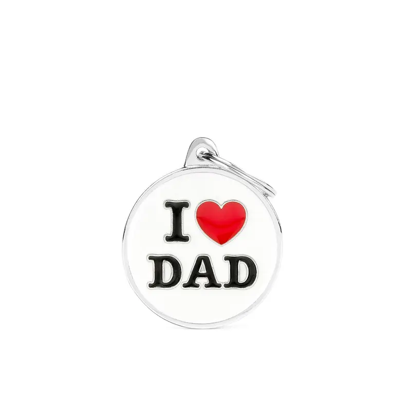 Placa ID My Family I Love Dad