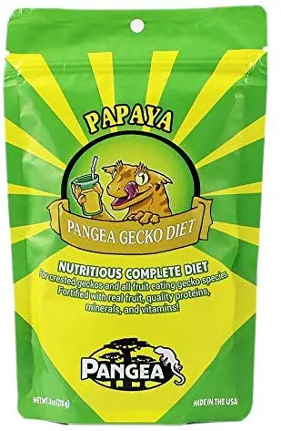 plátano/Papaya Pangea Fruit Mix Complete Crested Gecko Alimentos 1 Lb