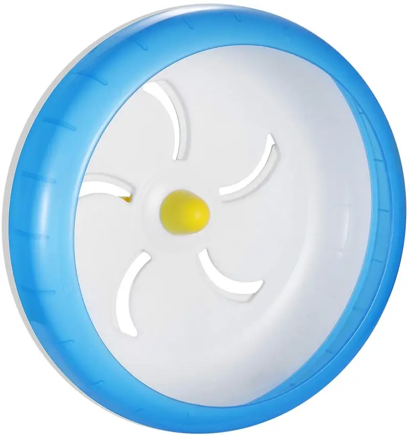 POPETPOP Silent Hamster Wheel-Pets Running Sports - Rueda de ejercicio para correr, hámster Rat Gerbil Silent Spinner (azul)