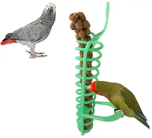 POPETPOP - Soporte para pájaros y árboles de loro, cesta de frutas para alimentos, alimentador de jaula para pájaros para paraqueos, cacatúas y otras aves