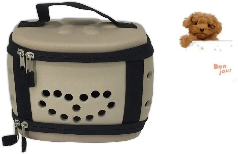 Portable Mini Poodle Puppy Carrier hámster Jaula – Cute Travel Carrier hard-sided Jaula para Animal Pequeño Cachorro Kitty erizo