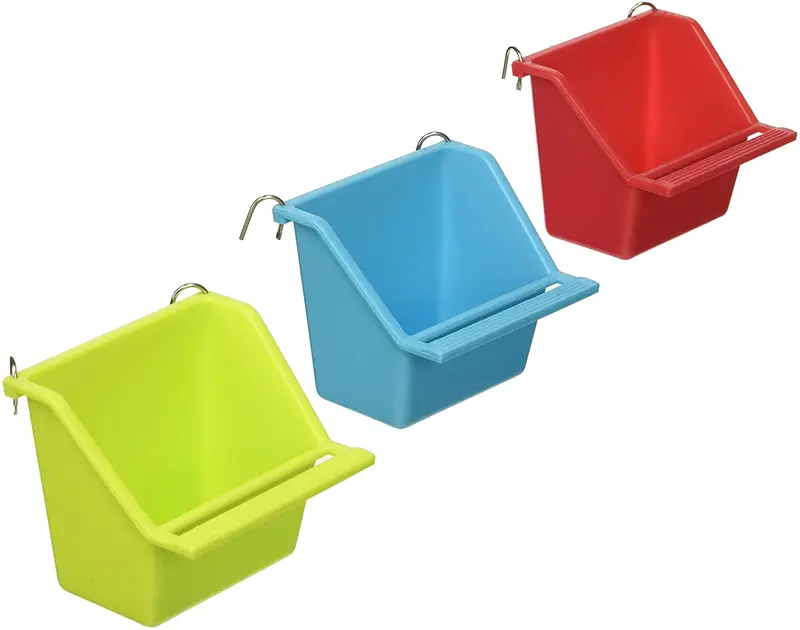 prevue Pet Productos bpv1264 Birdie Basics Perch Taza con caja expositora, 4-Ounce, colores varían, 12 unidades)