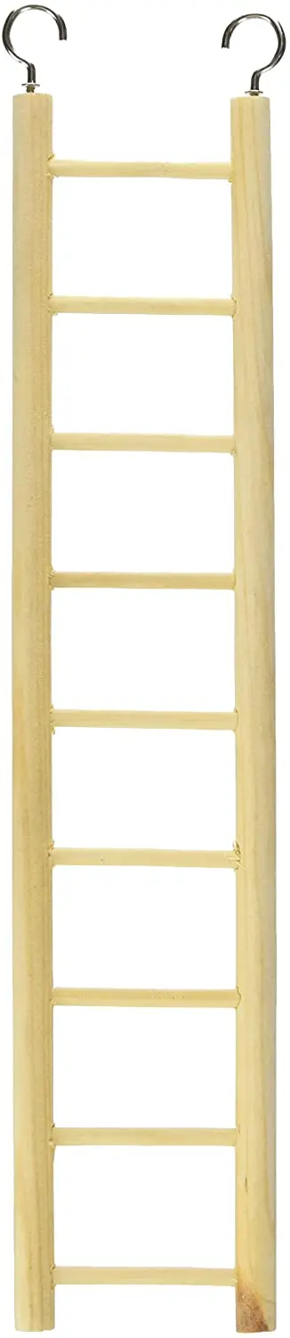 prevue Pet Productos bpv385 Birdie Basics 9-step Escalera de madera para pájaros, 14 – 1/2-inch