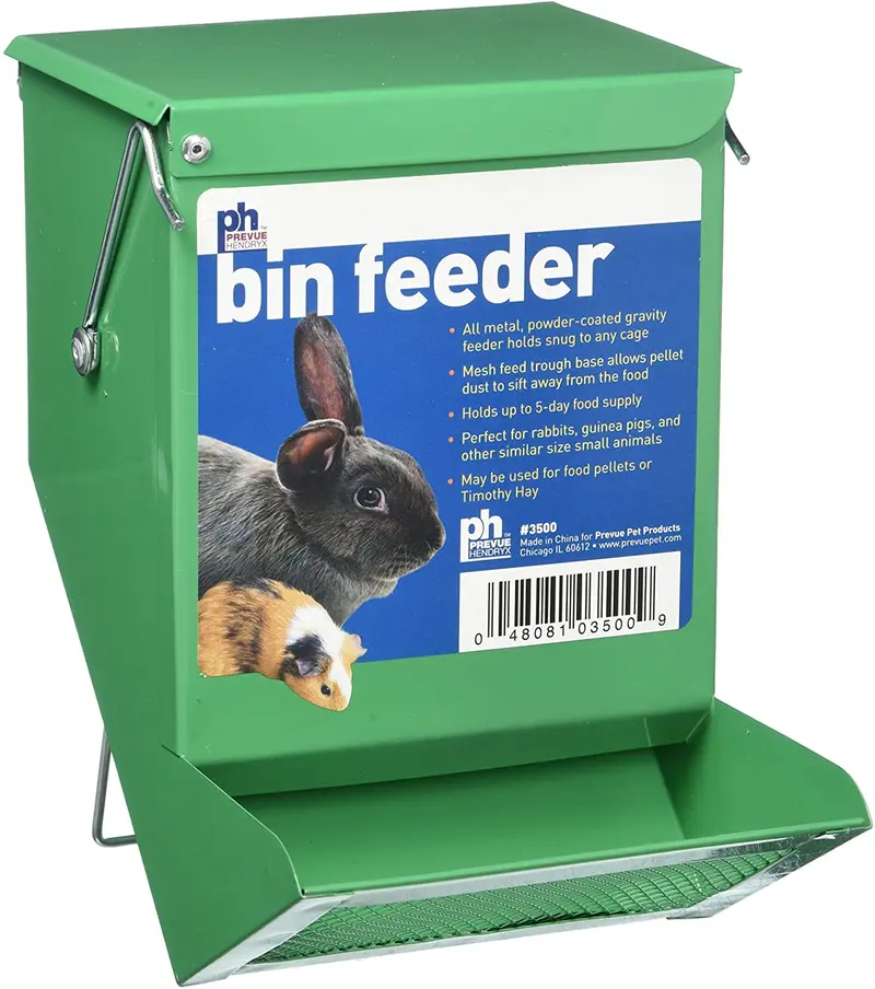 prevue Pet Productos spv3500 Comedero de Animal Pequeño Bin metal), color verde
