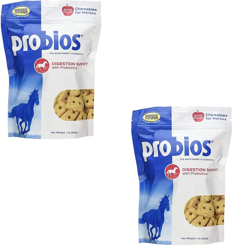 Probios Horse Treats for Digestion Support, 1 libra, Paquete de 2