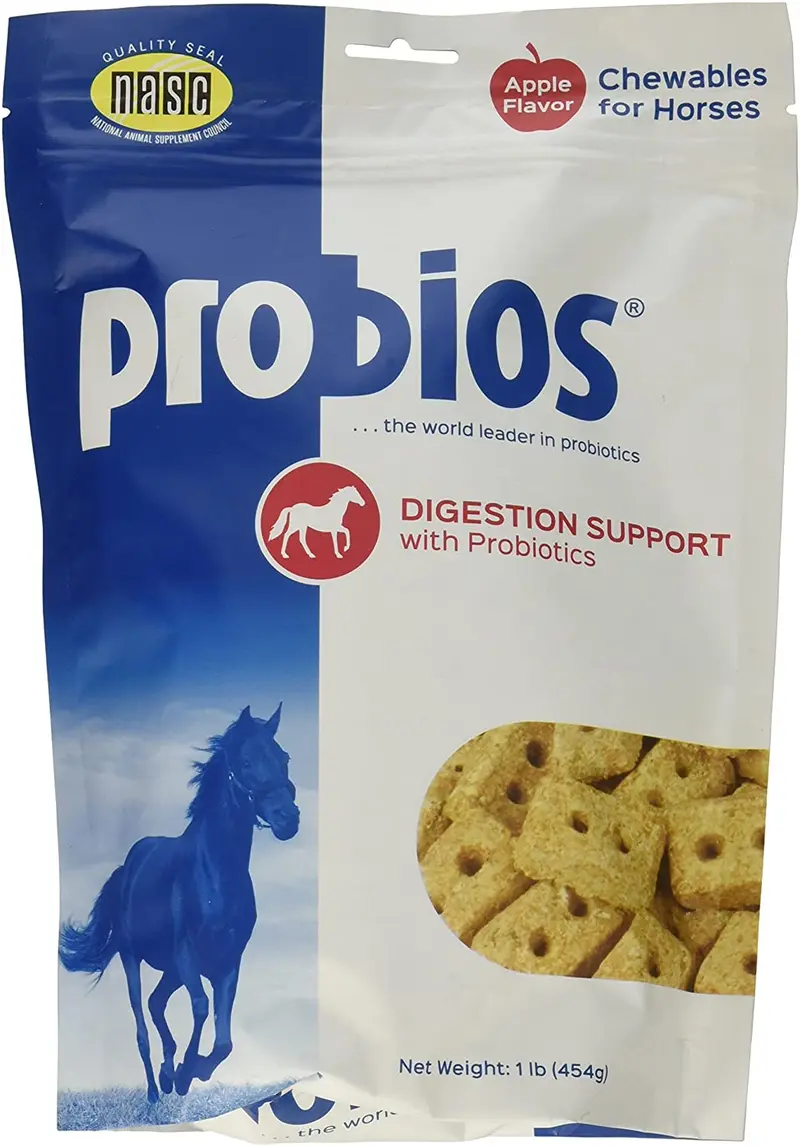 Probios - Juego de 3 golosinas probióticas para caballos, sabor a manzana, 1 libra cada uno
