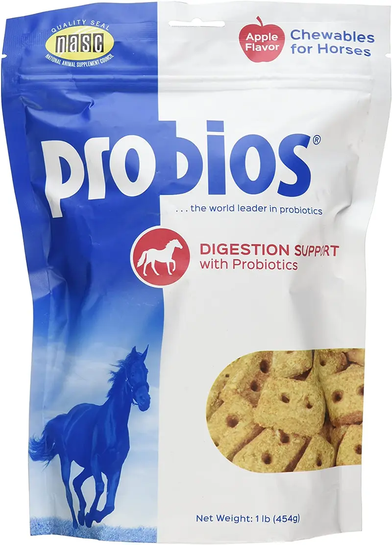 Probios - Manoplas para digestión de caballo, 1 libra, Manzana