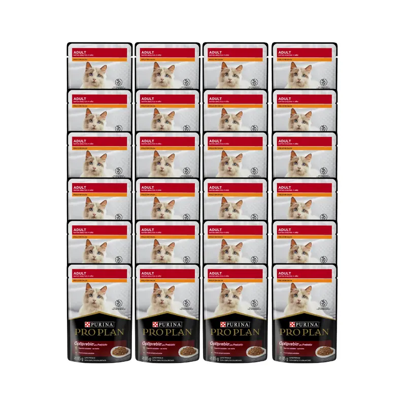 Proplan Pouch Gato Adulto Pollo Caja 24 Pz