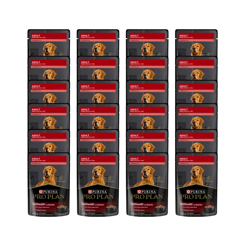 Proplan Pouch Perro Adulto Carne Caja 24 Pz