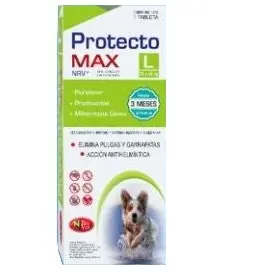 Protecto MAX NRV L 3 MESES DE PROTECCIÓN ( Perros 20 a 40 kg ) (Fluralaner - Milbemicina Oxima - Prazicuantel)