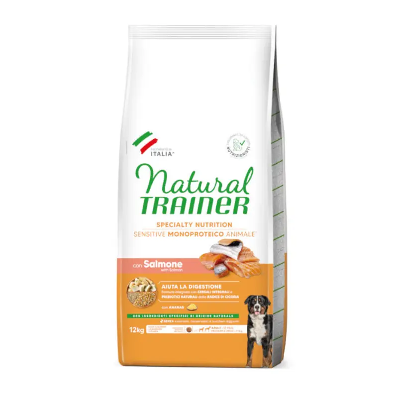 PS NATURAL TRAINER SENSIT NO GLUTEN AD. M/M SALMON 12 KG