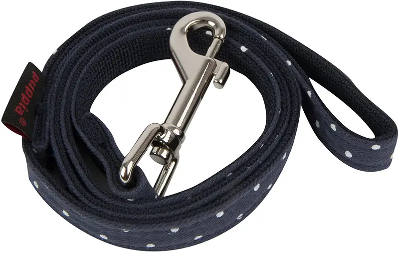puppia para-al1529-ny-m azul marino lunares plomo II pet-leashes, mediano
