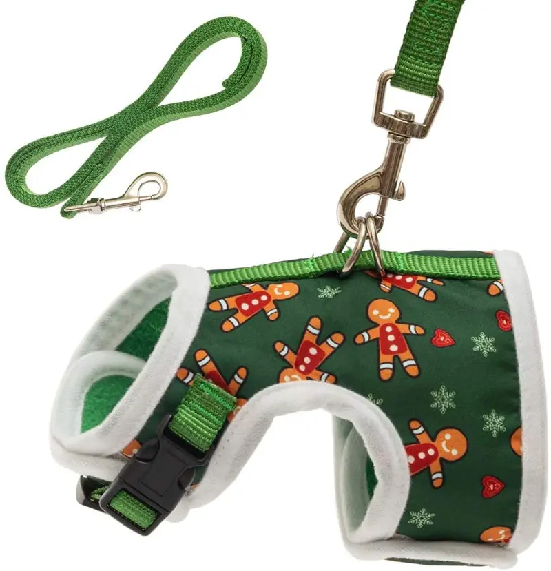 PUPTECK - Juego de arnés con correa para gato, chamarra de paseo ajustable a prueba de escape, para gatitos, cachorros