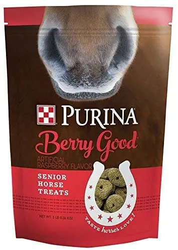 Purina | Berry Good – golosinas de caballo con sabor a frambuesa | agregada biotina para la salud de la pezuña -3 libras (3 lb) bolsa