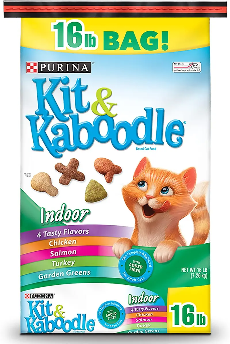 Purina Kit & Kaboodle Comida seca para gatos en interiores, 16 libras Bolsa