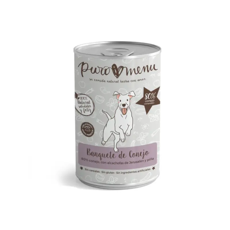PUROMENU Menú Banquete de Conejo 400 g para perros