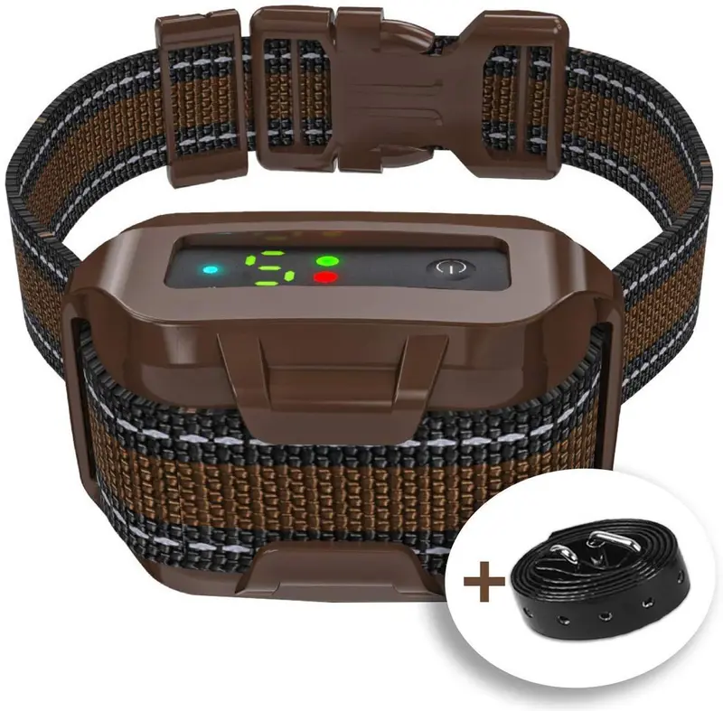 Q7 Pro - Collar de corteza profesional recargable, módulo de detección inteligente de microprocesador con tres modos de antiladridos