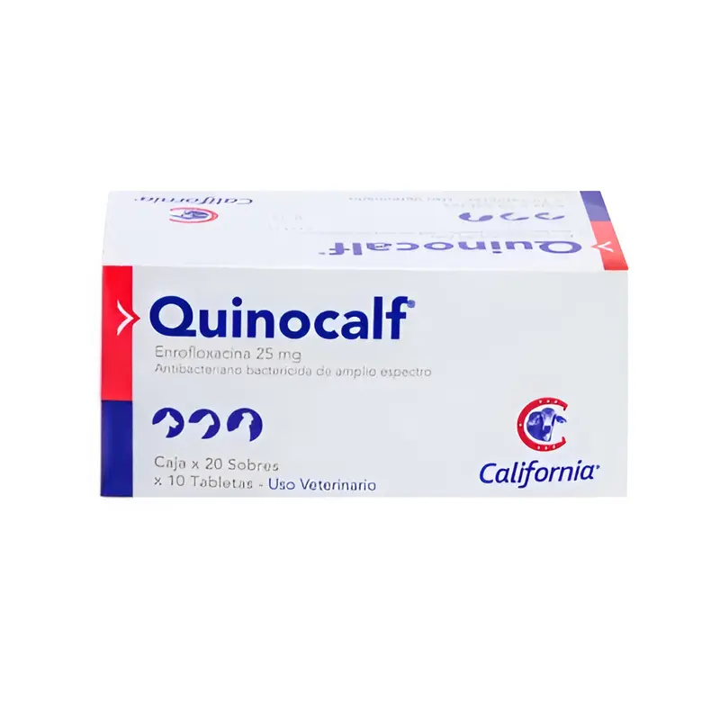 Quinocalf Enrofloxacina 25MG 200TAB