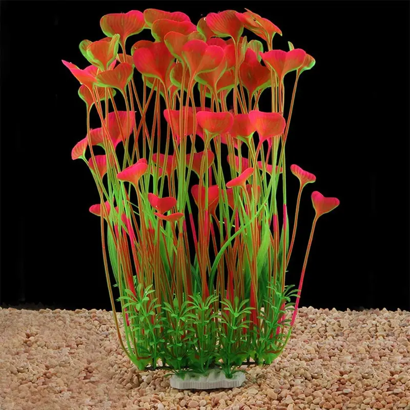 Qumy Plantas de Acuario de Plantas Artificiales Plantas de Plantas de Peces Decoración, Decoración Segura para Todos los Peces