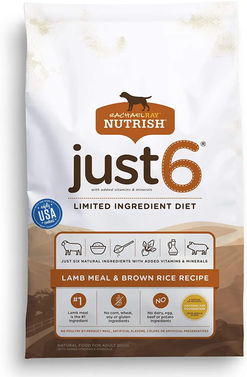 Rachael Ray Nutrish Just 6 Natural Premium Dry Dog Food, Limited Ingredient Diet
