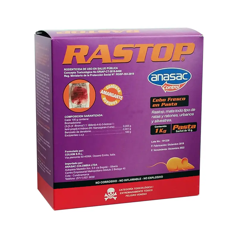 Rastop Pasta x 1 Kg Elimina Ratas y Ratones