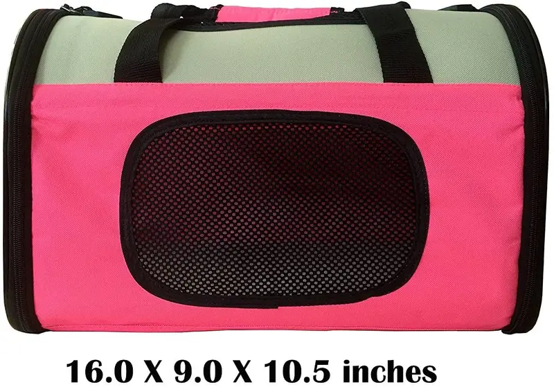 reelok portátil suave para aerolínea aprobado perro portador de mascota Bolsa de viaje mascota casa cómoda rosa para gatos, cachorros y animales pequeños