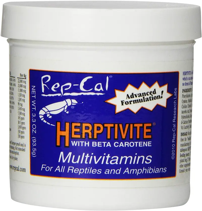 rep-cal srp00300 herptivite Multivitamin Y Minerales polvo/Amphibian Suplemento de reptiles, 3.3-ounce