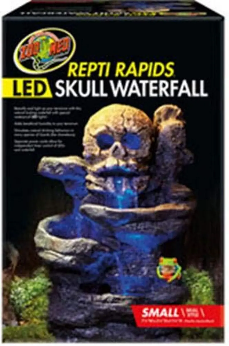 Repti Rapids Cascada con Luz LED, diseño de calavera