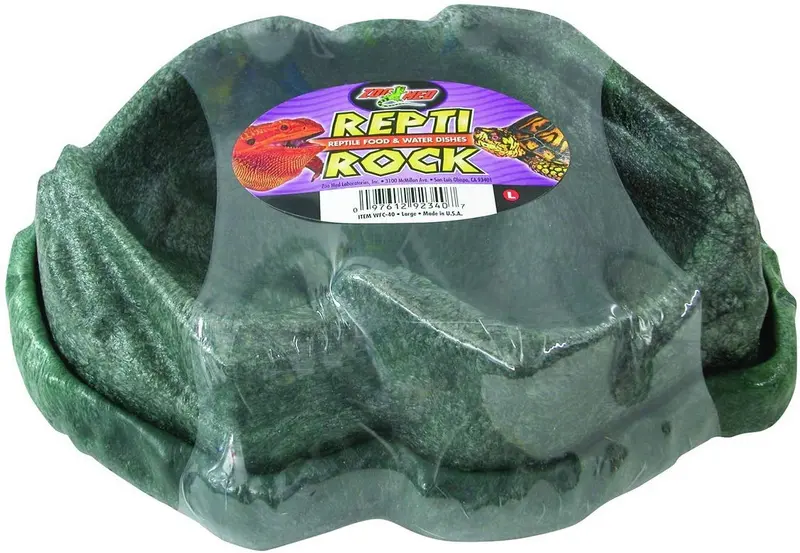 Repti Rock Alimentos y Agua Plato Combo
