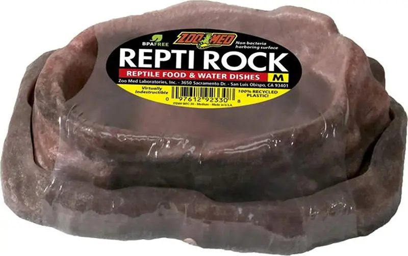 Repti Rock Alimentos y Agua Plato Combo