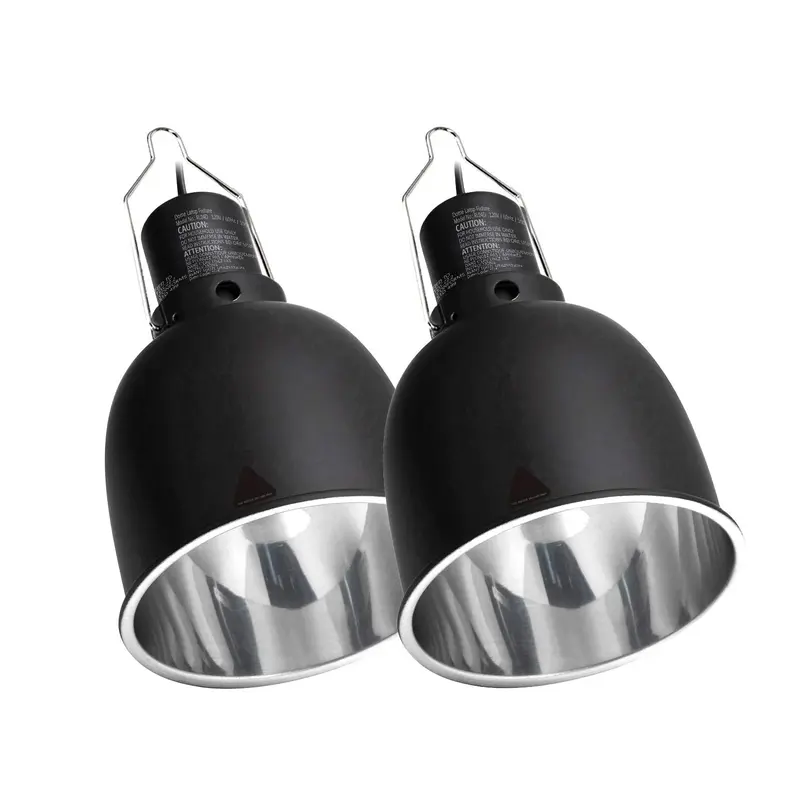 REPTI ZOO Reptile Light Fixture 2 Paquetes 5.5 Pulgadas de Profundo Domo de la Lámpara Tapa de la Lámpara Fixture Cubierta de Reflexión Óptica para Reptiles de Vidrio Terrarios