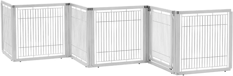 richell Convertible Elite Pet Puerta – 6 Paneles, color negro