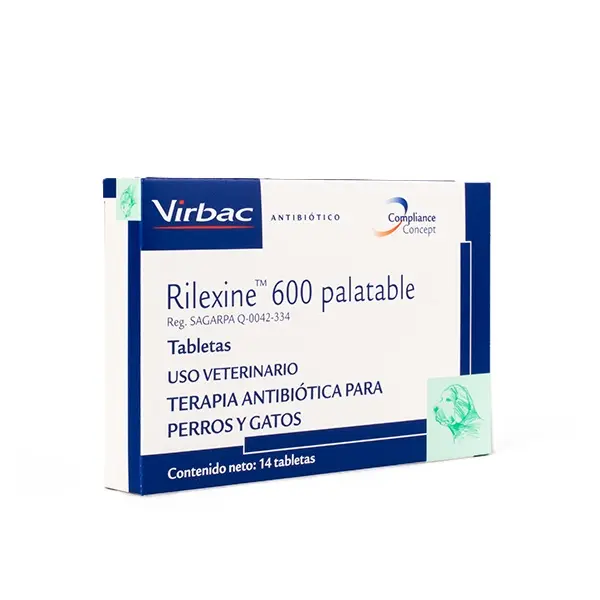 Rilexine palatable 600 mg 14 tabletas
